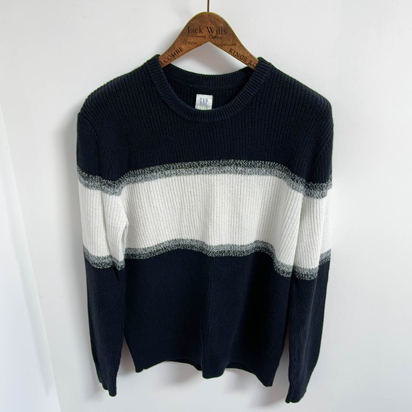 Gap Mens Crewneck Color Block Sweater 